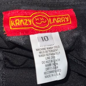 KRAZY LARRY black swirl pull on pants